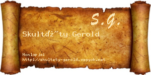 Skultéty Gerold névjegykártya